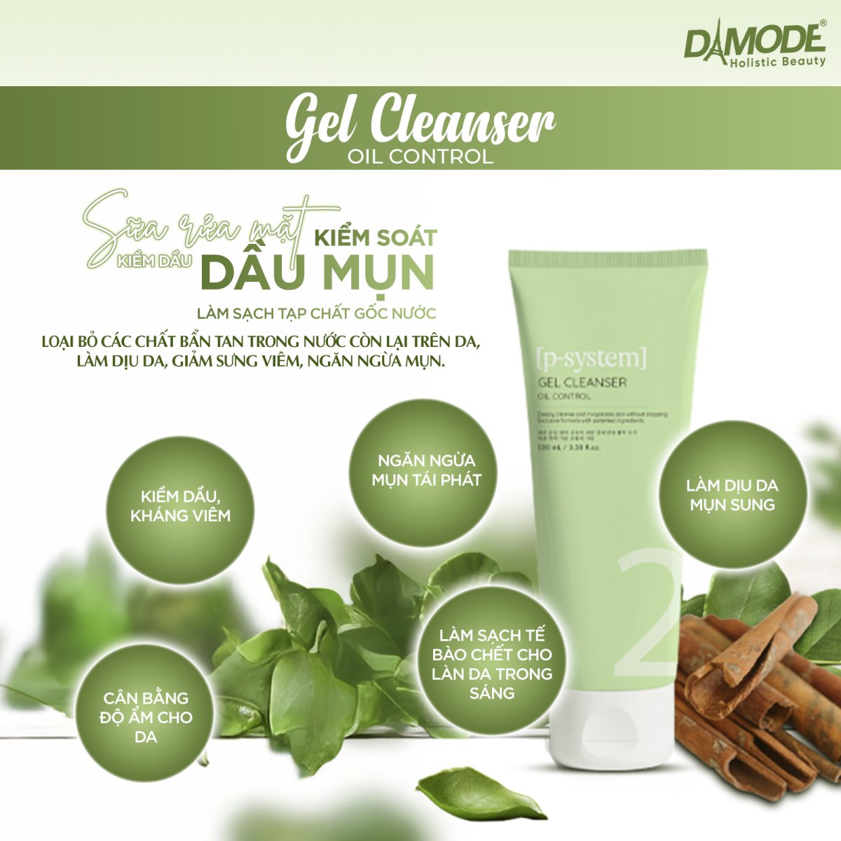 Gel Cleanser Oil Control- Sữa rữa mặt Da dầu, mụn, hỗn hợp