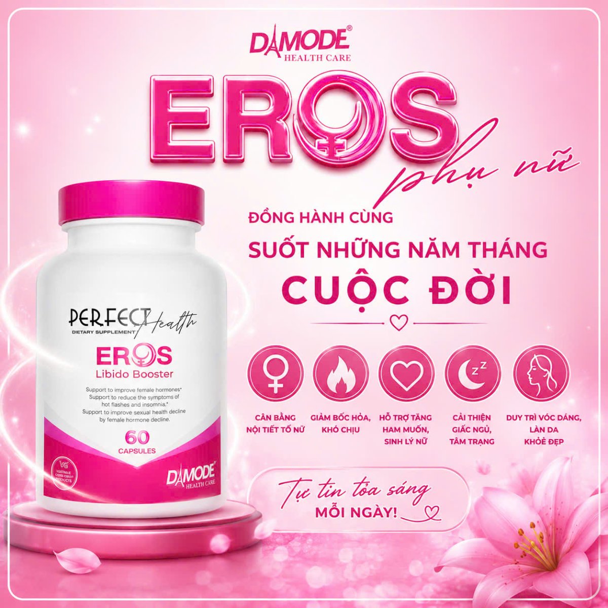 EROS - Da Đẹp, Dáng Xinh, Cân Bằng Nội Tiết Tố Nữ